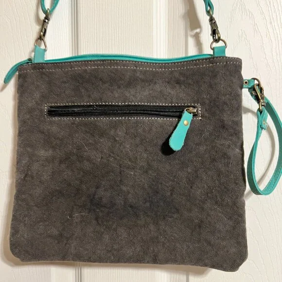 MYRA BAG HAND-TOOLED LEATHER AND HAIRON PURSE - Picture 3 of 6